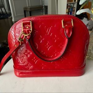 Louis Vuitton Alma bb in Cerise Red